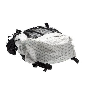 White and Black Grid Backpack